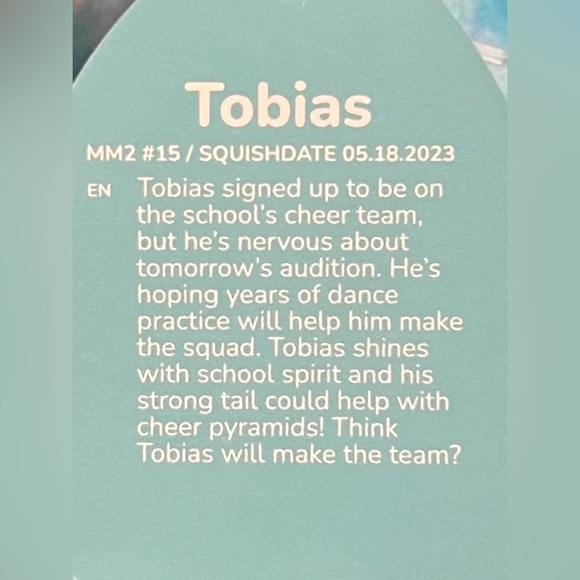 Tobias the Tie Dye Seal 2.5" Micro Squishmallow - Picture 3 of 3